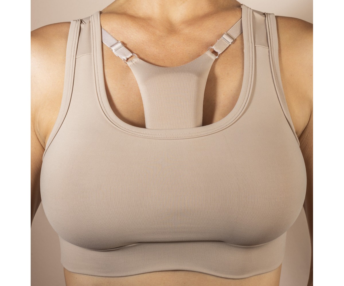 Sutiã Para Evitar Rugas No Colo Colotop Chocolate Regata Top para prevenção de rugas no colo